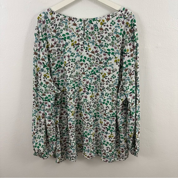 LOFT Women's Floral Pullover Long Sleeve Blouse Size 22 - Picture 2 of 5